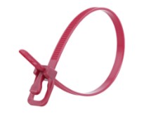 Picture of RETYZ EveryTie 6 Inch Plenum Cranberry Releasable Tie - 100 Pack