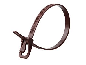 Picture of RETYZ EveryTie 8 Inch Brown Releasable Tie - 50 Pack