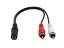 Picture of .5 FT Audio "Y" Splitter Cable - 3.5mm Female to Left and Right Males