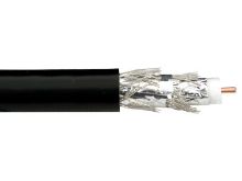 Picture of RG-6/UQ Quad Shielded Coaxial Cable - Riser (CMR), Black - 1000 FT