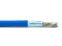 Picture of Cat6 Shielded Network Cable - Solid, STP, Blue, Riser (CMR) PVC - 1000 FT