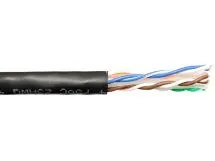 Picture of Solid CAT6e Network Cable Reel in a Box - Black, 600 MHz, Riser (CMR) PVC - 1000 FT