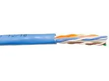 Picture of Solid CAT6e Network Cable Reel in a Box - Blue, 600 MHz, Riser (CMR) PVC - 1000 FT