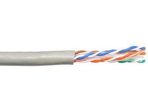 Picture of Solid CAT6e Network Cable Reel in a Box - Gray, 600 MHz, Riser (CMR) PVC - 1000 FT