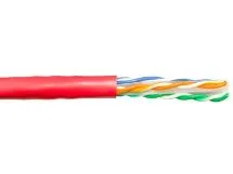 Picture of Solid CAT6e Network Cable Reel in a Box - Red, 600 MHz, Riser (CMR) PVC - 1000 FT