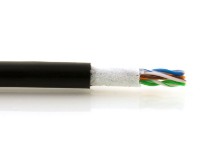 Picture of CAT6 550Mhz Outdoor Network Cable - Solid, Black, Direct Burial CMX - 1000 FT