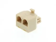 Picture of Modular Voice T Adapter - 1 Male to 2 Female (RJ12 - 6P6C for 6 Wire)