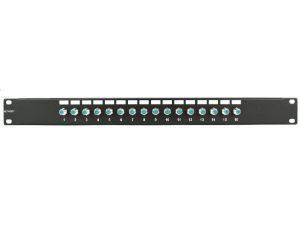 Picture of F-Type Coaxial Patch Panel - 16 Port, 1U, 3Ghz, Fully Loaded