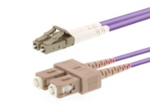 Picture of 5m Multimode Duplex OM4 Fiber Optic Patch Cable (50/125) - LC to SC