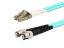 Picture of 3m Multimode Duplex Fiber Optic Patch Cable (50/125) OM3 Aqua - Laser Opt - LC to ST