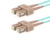 Picture of 1m Multimode Duplex Fiber Optic Patch Cable (50/125) OM3 Aqua - Laser Opt - SC to SC