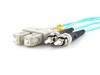 Picture of 35m Multimode Duplex Fiber Optic Patch Cable (50/125) OM3 Aqua - Laser Opt - SC to ST