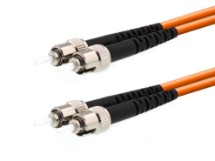 Picture of 2m Multimode Duplex Fiber Optic Patch Cable (62.5/125) - ST to ST