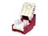 Picture of CAT5e Tool-less Keystone Jack 90 Degree 110 UTP - Red