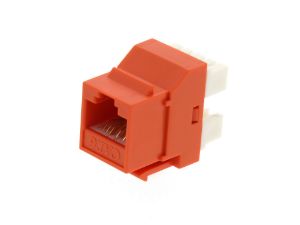 Picture of CAT6 SpeedTerm™ Keystone Jack 180 Degree 110 UTP - Orange