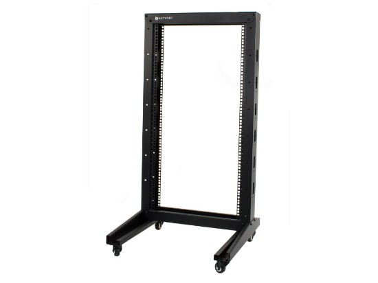 Picture of 2-Post Free Standing Open Frame Network Relay Rack - 22U, M6 Cage Nut Rails