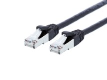 Picture of CAT8 Patch Cable - 6 IN, Black, Booted