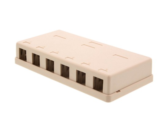 Picture of 6 Port Surface Mount Box - Ivory