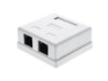 Picture of Surface Mount Box with CAT6 110 Punch Down Terminals -Dual  RJ45 - 8 Conductor