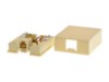 Picture of 4 Conductor RJ11 Ivory Surface Mount Box with Screw Terminals