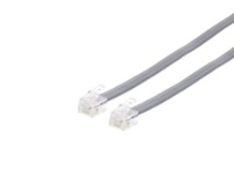 Picture of RJ12 6 Conductor Straight Wired Modular Telephone Cable - 4 FT