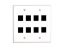 Picture of 8 Port Keystone Faceplate - Dual Gang - White
