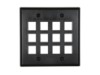 Picture of 12 Port Keystone Faceplate - Dual Gang - Black