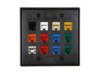 Picture of 12 Port Keystone Faceplate - Dual Gang - Black