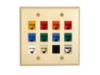 Picture of 12 Port Keystone Faceplate - Dual Gang - Ivory