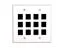 Picture of 12 Port Keystone Faceplate - Dual Gang - White