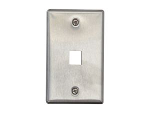 Picture of 1 Port Stainless Steel Keystone Faceplate