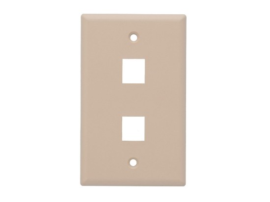 Picture of 2 Port Keystone Faceplate - Single Gang - Beige