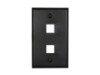 Picture of 2 Port Keystone Faceplate - Single Gang - Black