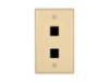 Picture of 2 Port Keystone Faceplate - Single Gang - Ivory