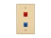 Picture of 2 Port Keystone Faceplate - Single Gang - Ivory