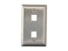 Picture of 2 Port Stainless Steel Keystone Faceplate