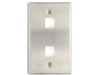 Picture of 2 Port Stainless Steel Keystone Faceplate