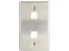 Picture of 2 Port Stainless Steel Keystone Faceplate