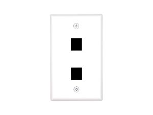 Picture of 2 Port Keystone Faceplate - Single Gang - White