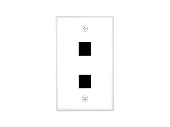 Picture of 2 Port Keystone Faceplate - Single Gang - White