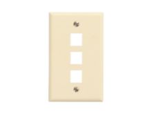 Picture of 3 Port Keystone Faceplate - Single Gang - Almond