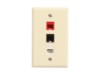 Picture of 3 Port Keystone Faceplate - Single Gang - Almond