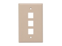 Picture of 3 Port Keystone Faceplate - Single Gang - Beige