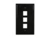 Picture of 3 Port Keystone Faceplate - Single Gang - Black