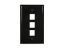 Picture of 3 Port Keystone Faceplate - Single Gang - Black