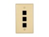 Picture of 3 Port Keystone Faceplate - Single Gang - Ivory