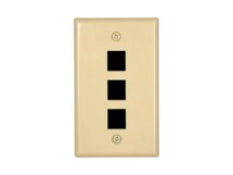 Picture of 3 Port Keystone Faceplate - Single Gang - Ivory