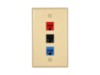 Picture of 3 Port Keystone Faceplate - Single Gang - Ivory