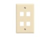 Picture of 4 Port Keystone Faceplate - Single Gang - Almond