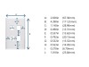 Picture of 4 Port Keystone Faceplate - Single Gang - Almond